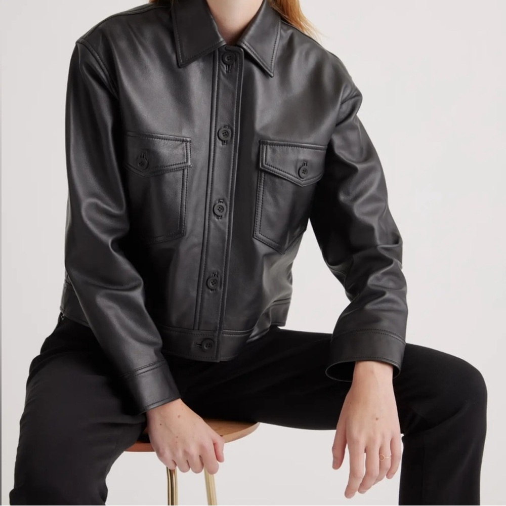 NEW (nwt) Quince 100% Leather Jacket